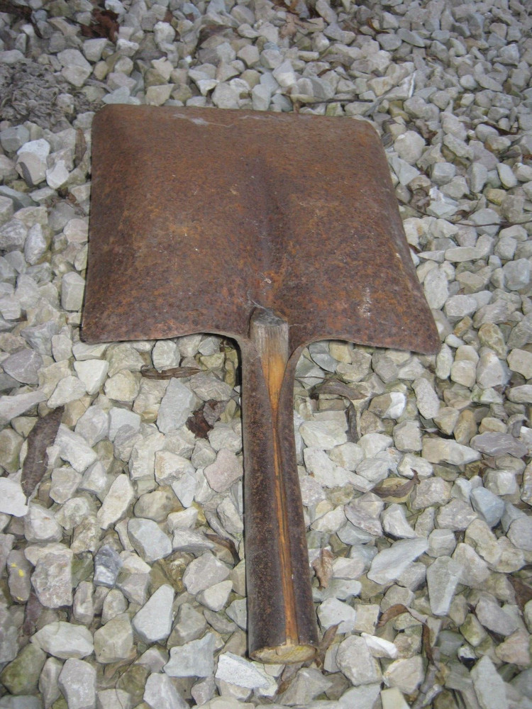 no handle Rusty Rustic Original Vintage Primitive Metal Shovel