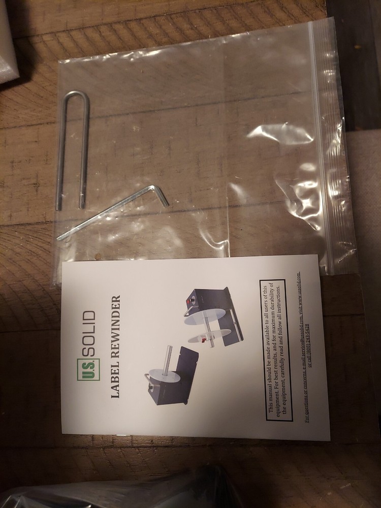 U.S. Solid Automatic Label Rewinder Machine, 1"/1.5" Core Holder, USS-LRW00009