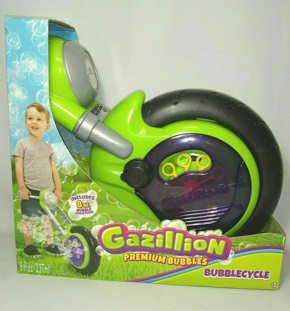 Gazillion Bubbles Cycle Blowing Maker Machine Blower W Bubble Solution AGES 3+