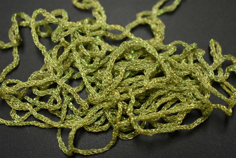 10 Feet OLIVE PEARL Tinsel Braid for Fly Tying