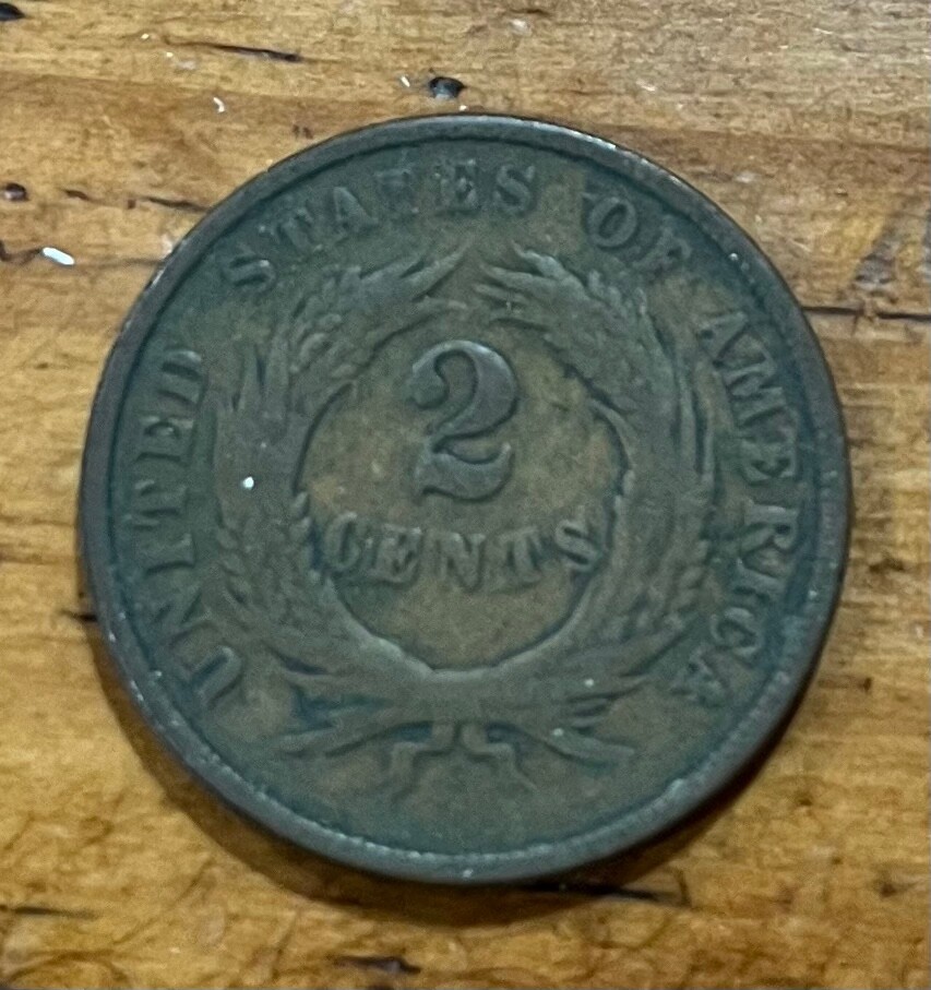 1869 Two Cent Piece U.S. Coin