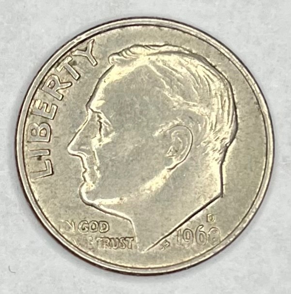 1968 D Roosevelt Dime