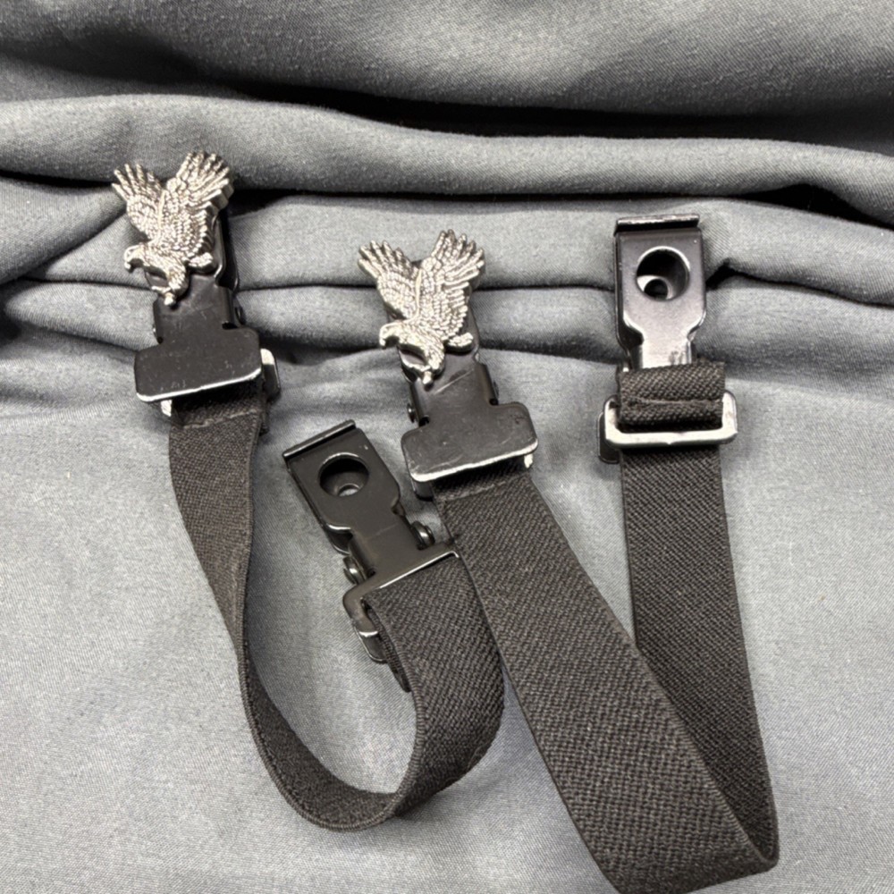 Adjustable Eagle Clip Black for Men, Western Style, One Size