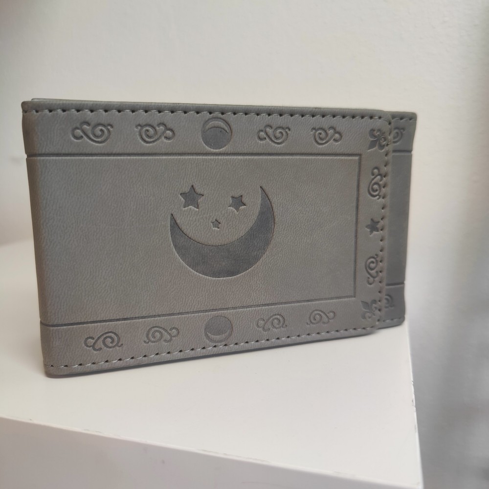 Luck Lab Leather Tarot Card Deck Box Case Gray Moon Symbol
