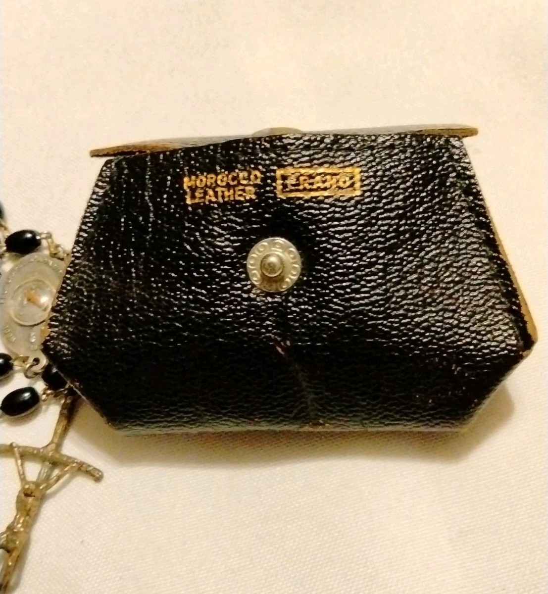 Catholic Glass Rosary Wood Relic From Chapel Of Apparitions Paris 1830 Italy