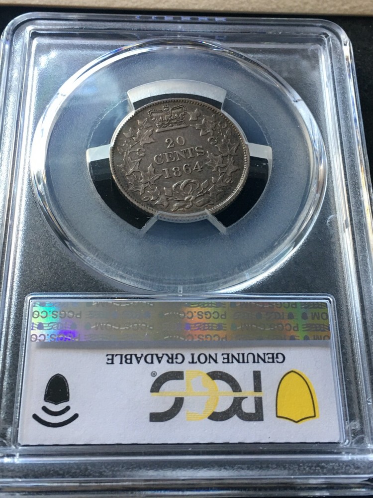 1864, PCGS, New Brunswick Twenty Cent, *XF-Details / Scratch**