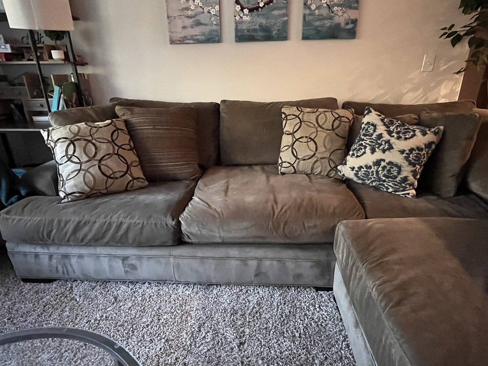 Microsuede 118” L Sectional