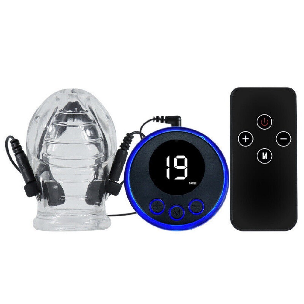 Electric-Male Penis Extender Trainer Enlargement-Delay Ejaculation Glans Sleeve