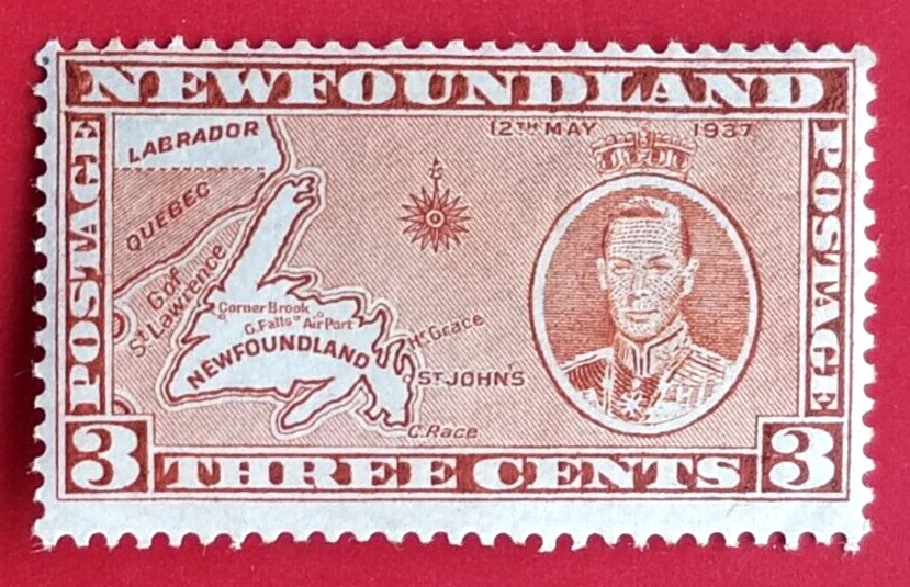 Canada Newfoundland #234 Long Coronation Issue - NFLD Map MH