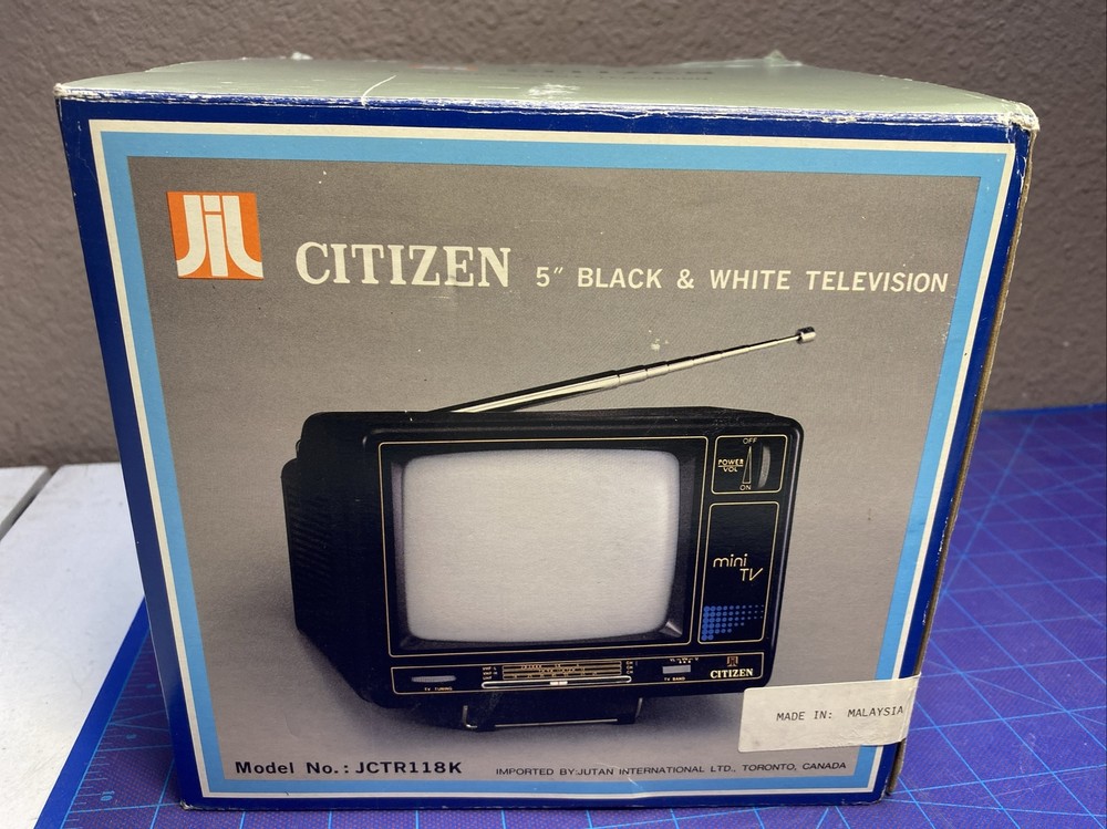 JIL citizen jctr118k 5” black television (rare)