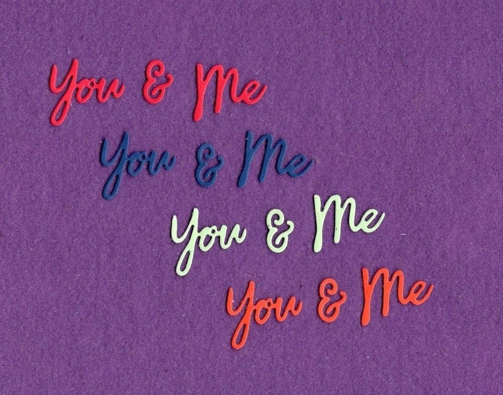YOU & ME die cuts scrapbook cards