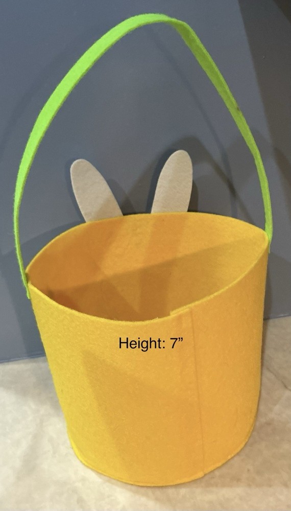 Felt Toddler Easter Baskets (2) - Soft Fabric, Bunny Rabbits, Cute