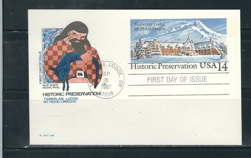 US SC # UX119 Timberline Lodge FDC. HF Cachet