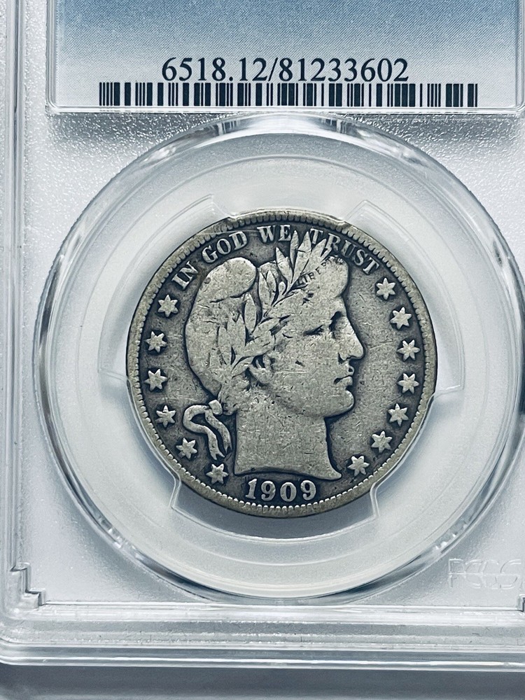 1909-S Barber Half Dollar PCGS F12