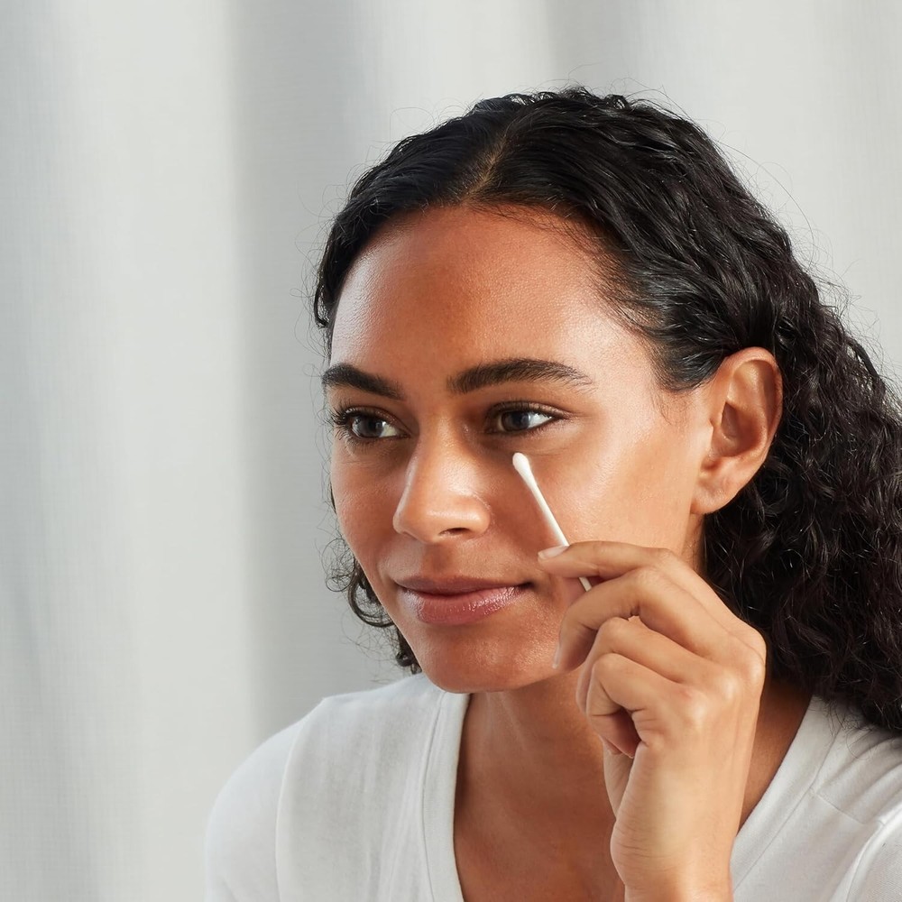 Q Tips Original Cotton Swabs 500 count Includes 500 Amazon Basics Cotton Swabs