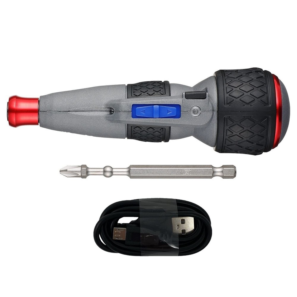 Rechargeable Cordless Screwdriver with Ergonomic Design & Interchangeable Bits
