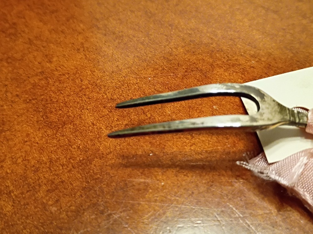 Serving Fork, Rose, 800 Silver With Box