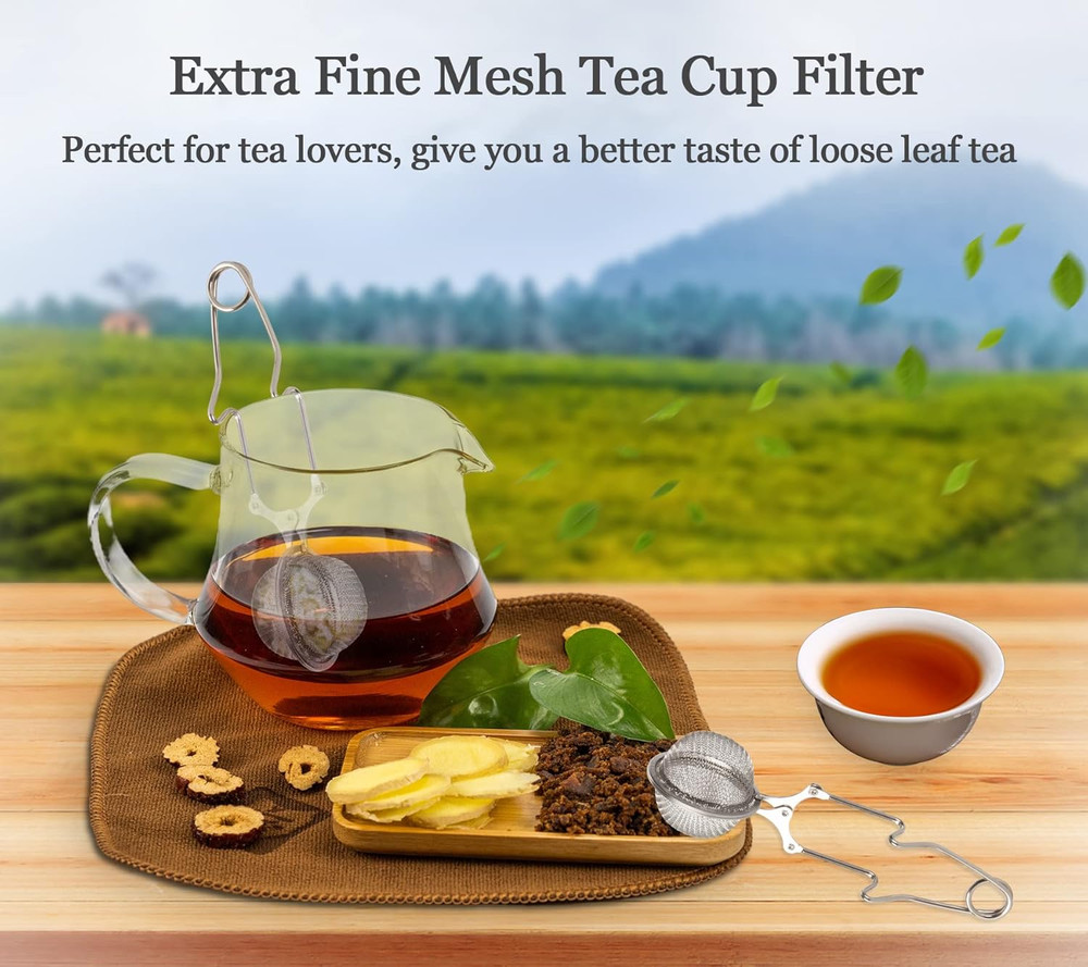 Stainless Steel Snap Ball Tea Strainer Infuser Filter, 2 Pack