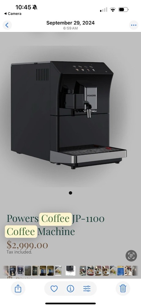 Espresso Machine with Large 3.5" Touch Screen - Fully Automatic