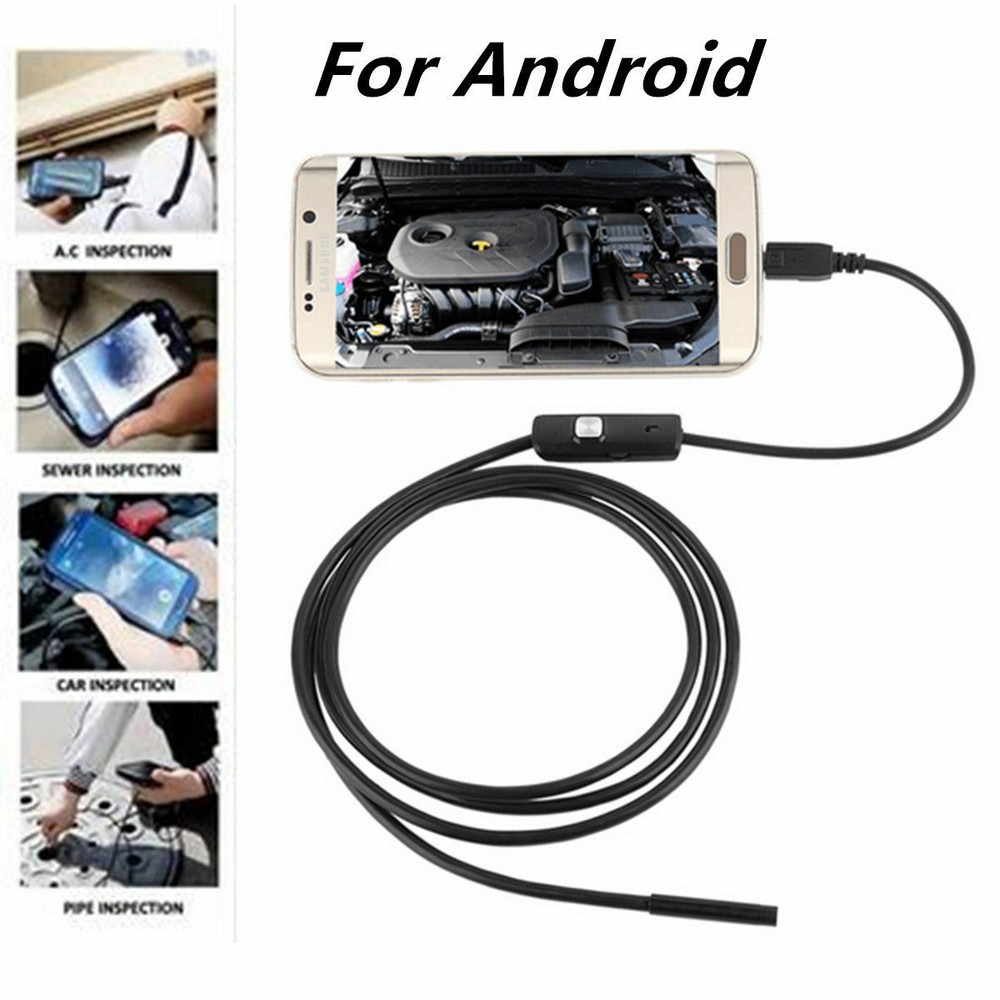 7mm Endoscope Camera Flexible IP67 Waterproof Micro USB Inspection Borescope Cam