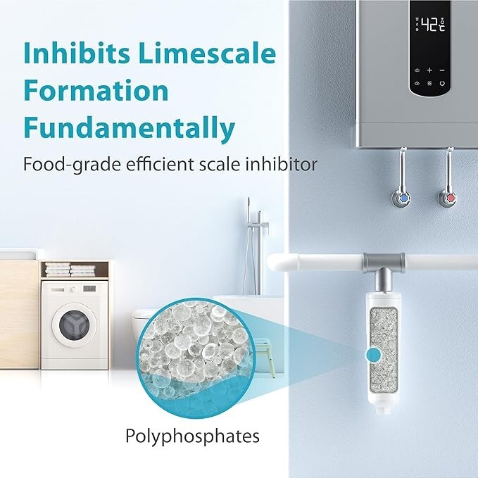 AQUA CREST Whole House Scale Inhibitor Inline Water System,Water Heater Softener