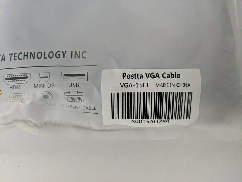 Postta VGA To VGA 15 Ft Cable