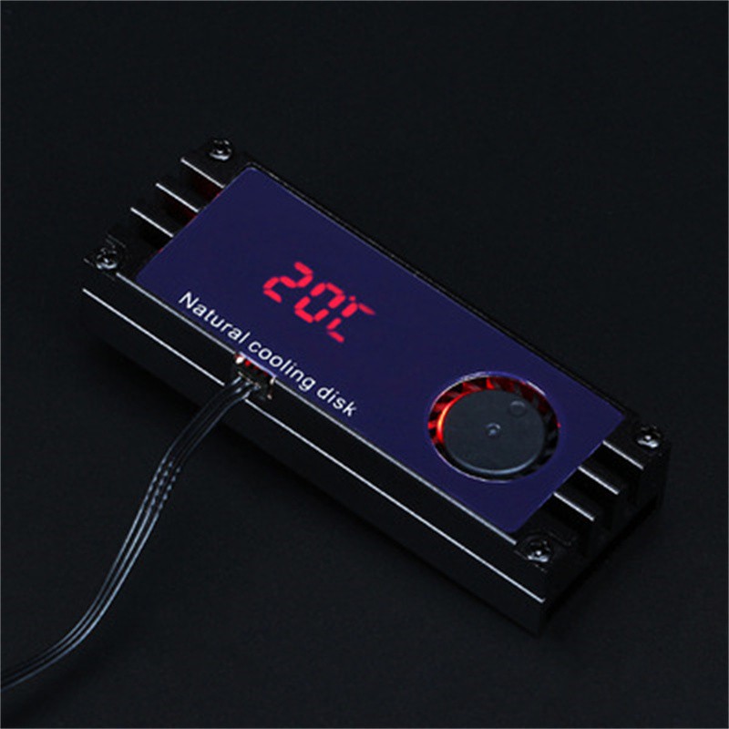 12V OLED Display M2 SSD Heatsink Cooler Temperature For M.2 2280 SSD Solid