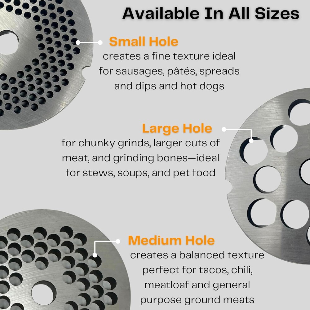 #22 Meat Grinder Plate. (#22 Reversible 3/8")