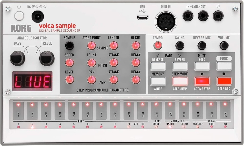 Korg Volca Sample Digital Sample Sequencer White New