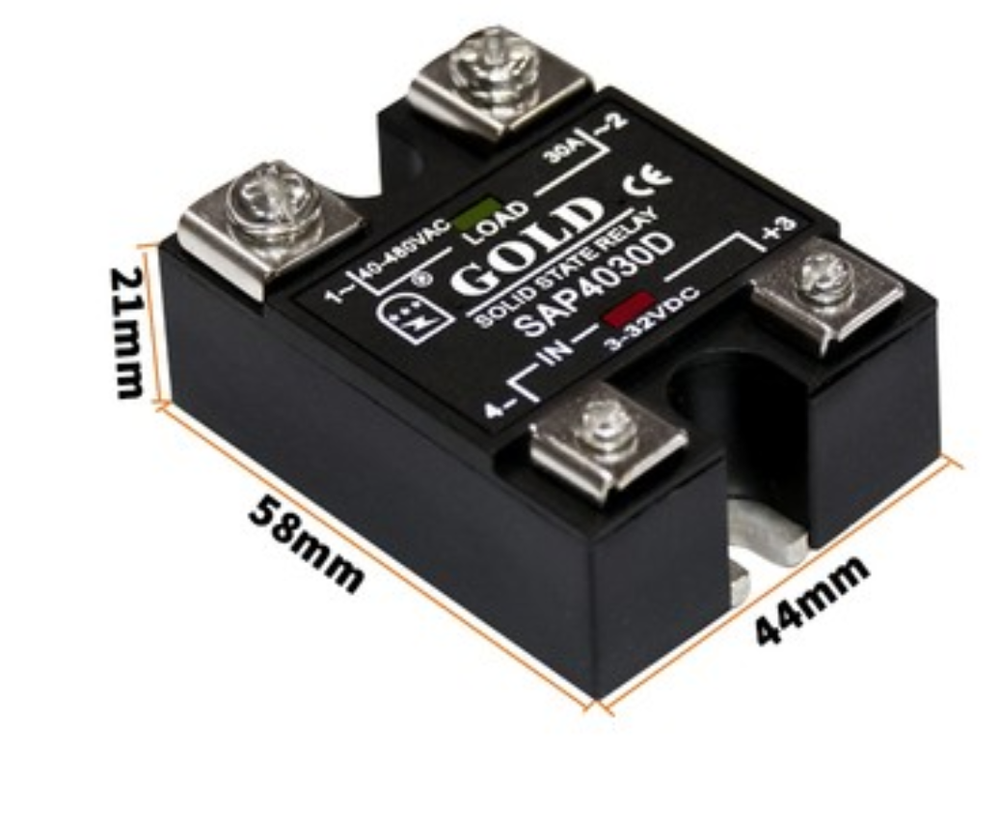 GOLD Single-phase Solid State Relay Model SAP4030D 30A DC Control AC