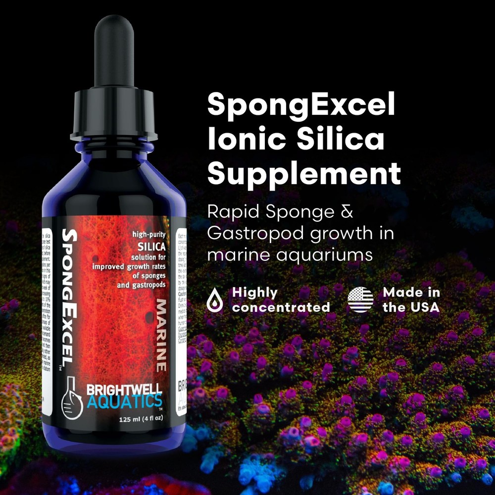 Brightwell Aquatics SpongExcel – Ionic Silica Solution for Marine Sponge &