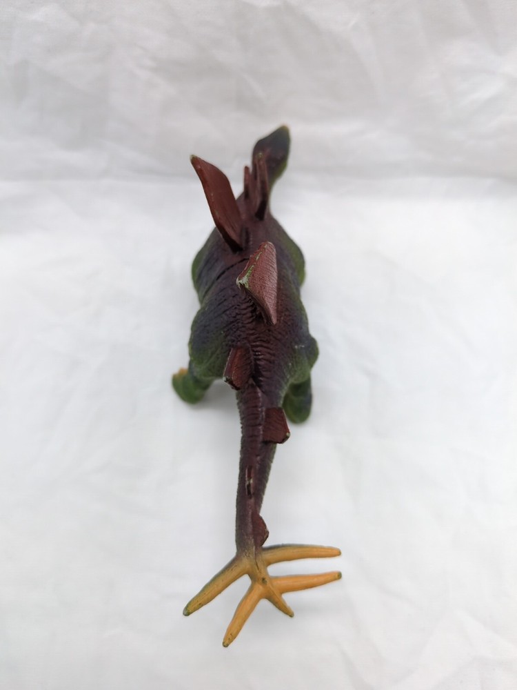 2009 Red Green Stegosaurus Dinosaur Toy 7"