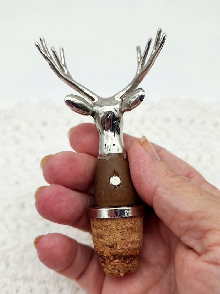 Vintage Deer Head Wine Bottle Cork
