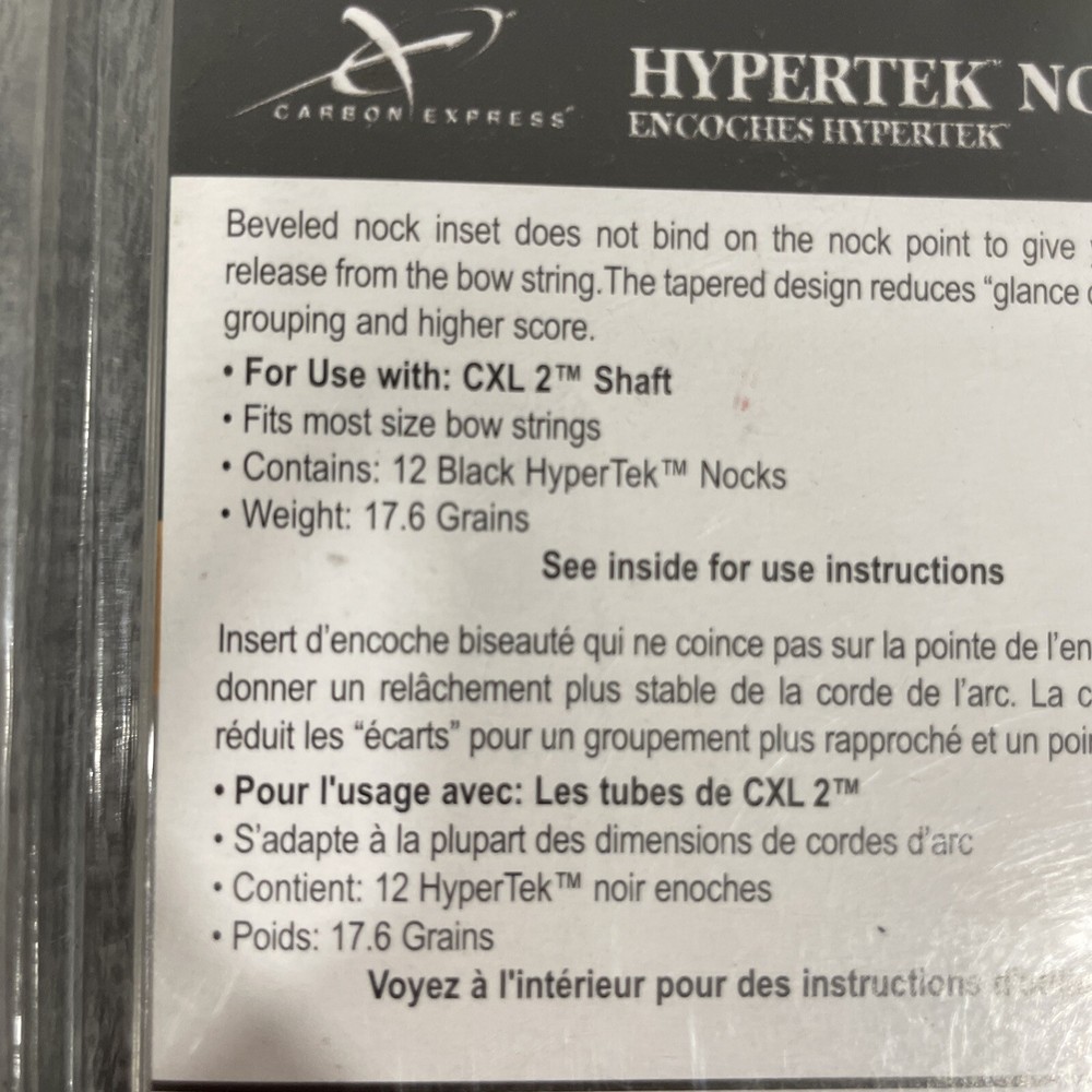 Carbon Express Hypertek Nocks CXL 2 17.6 Grains