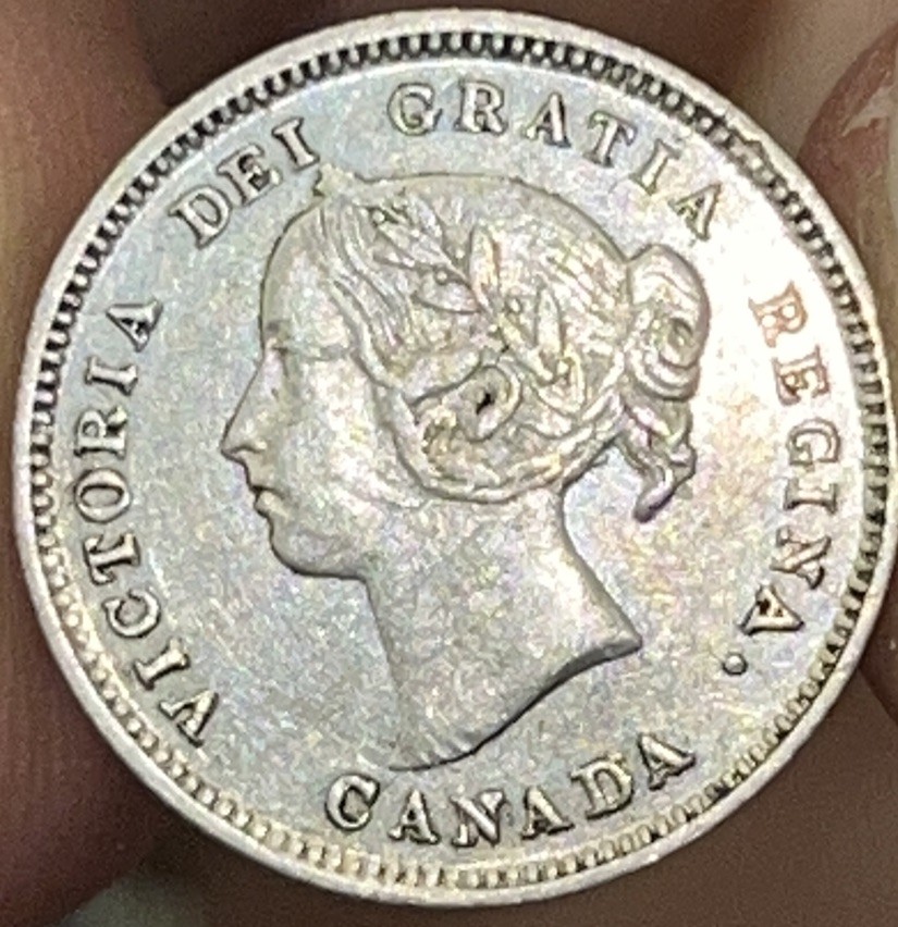 1888 5 Cents Canada (VF++ Details, Cleaned)