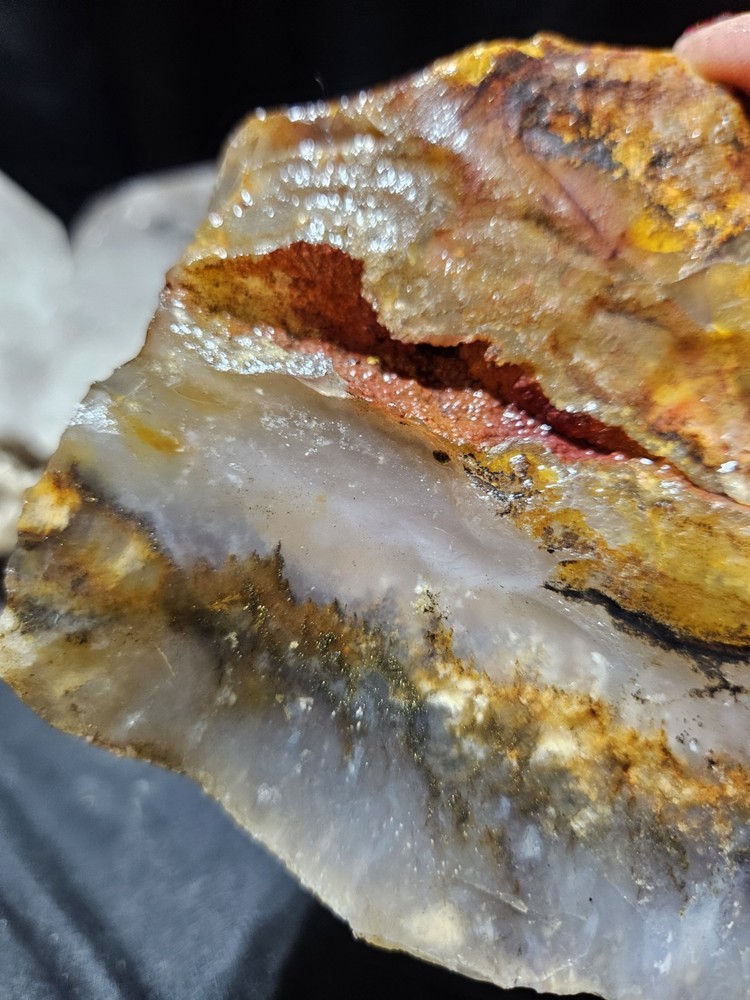 Plume Agate Multicolored Specimen Natural Form (6lbs 11oz)