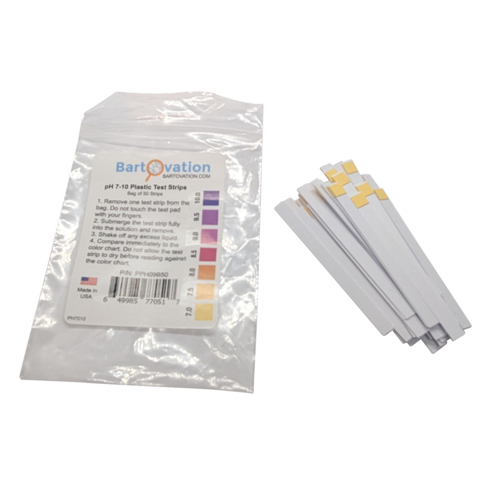 pH 7-10 Test Strips [Bag of 50 Strips]