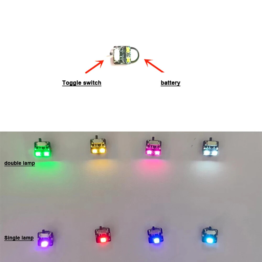 3pcs Wireless LED Model Light Switch Control Single/double Led Lamp DIY LEGO