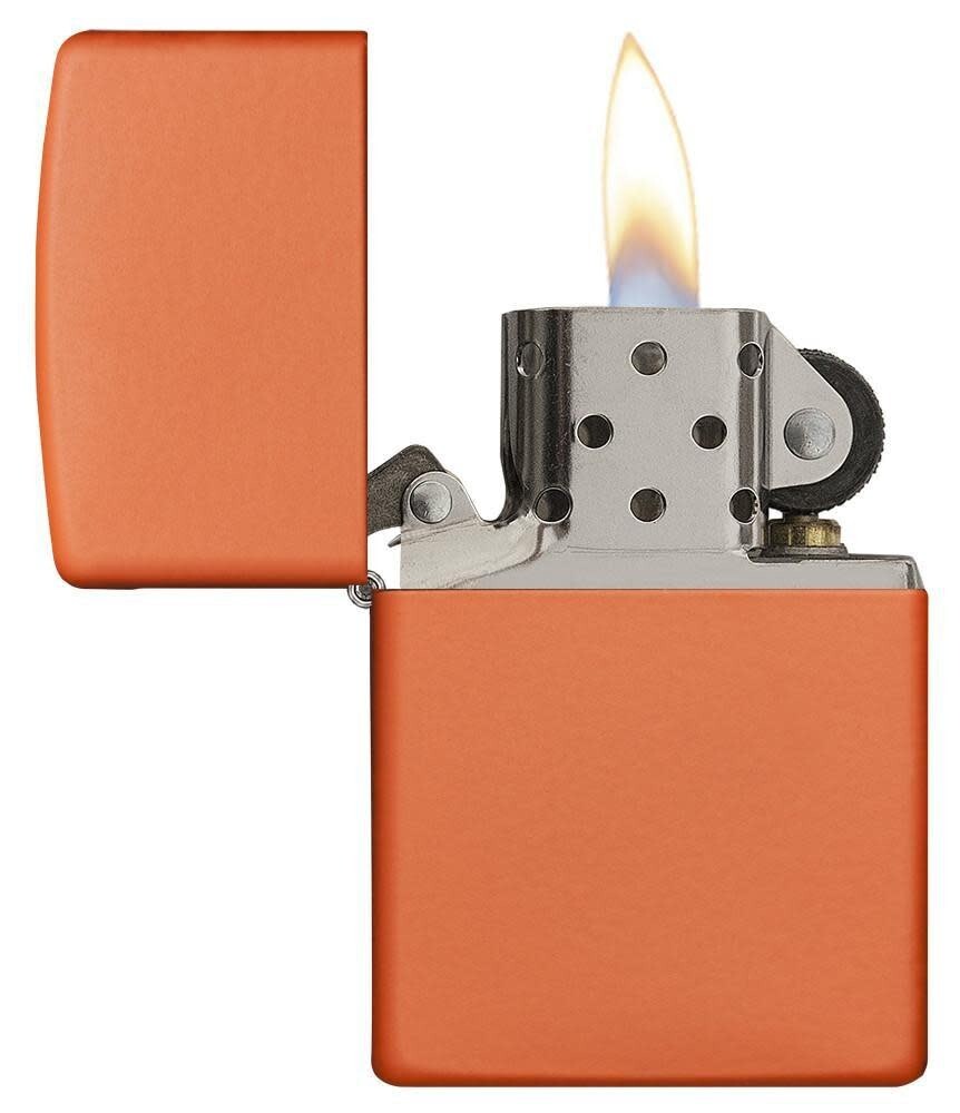 Zippo 231, Classic Orange Matte Finish Lighter, Full Size