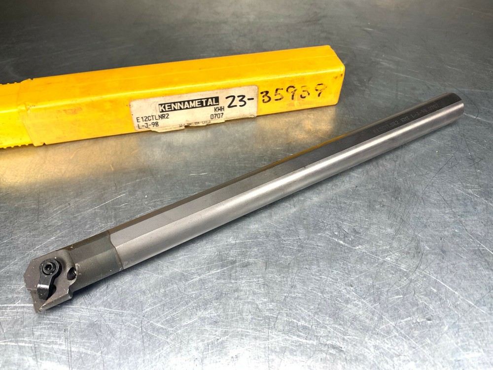 Kennametal E12CTLNR2 Carbide Boring Bar 3/4" Indexable, Coolant Thru, Kendex