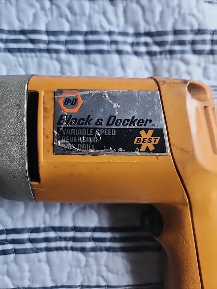 Vintage Black & Decker Variable-Speed Corded Drill