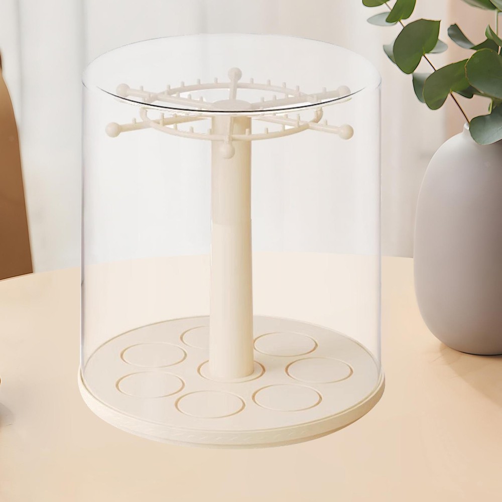 Figure Clear Display Case Doll Storage Box 360° Rotating Multipurpose Desktop