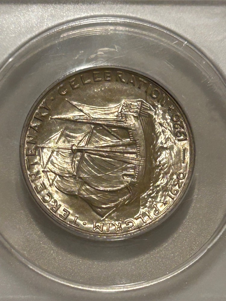 1920 Pilgrim Silver Half Dollar ANACS MS62
