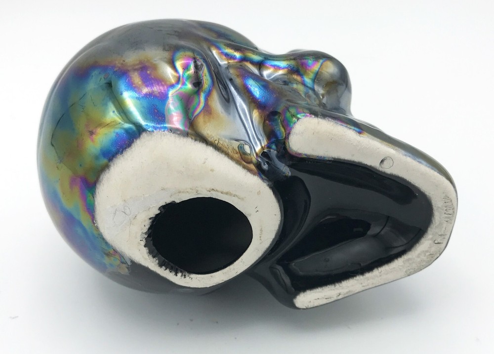 Skull -- Pearlized Iridescent Ceramic