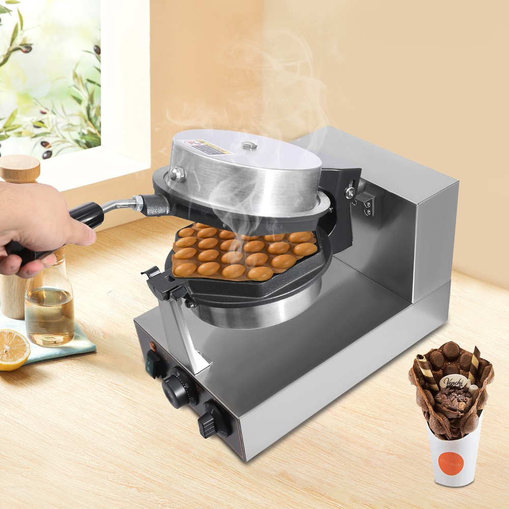 110V Electric Waffle Making Machine Hexagonal Egg Bubble Waffle Maker 1300W