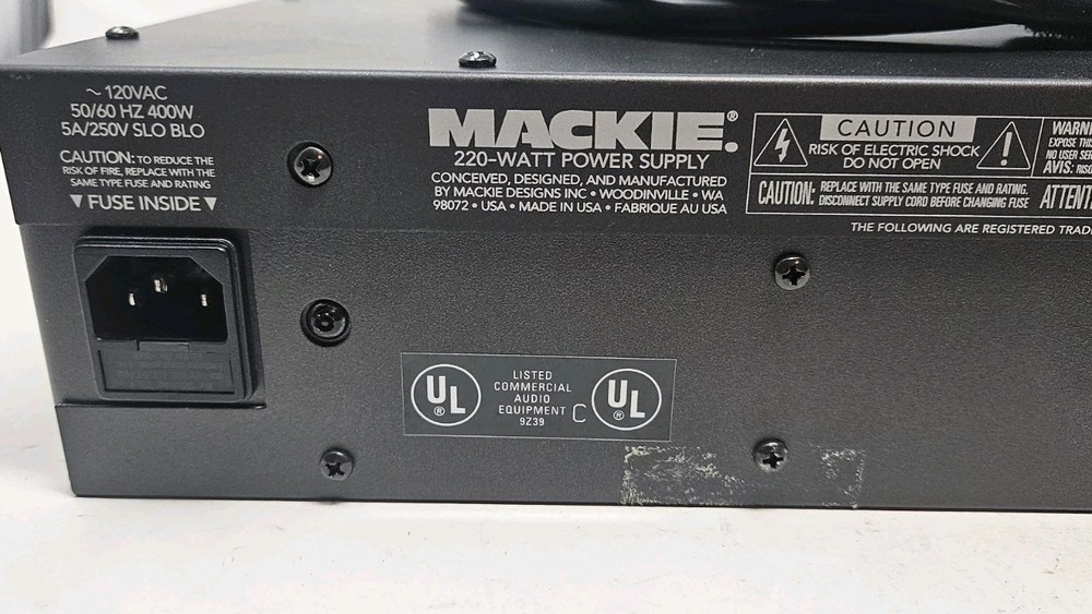 Mackie 220 Watt Power Supply Triple A Regulated Console READ & SEE