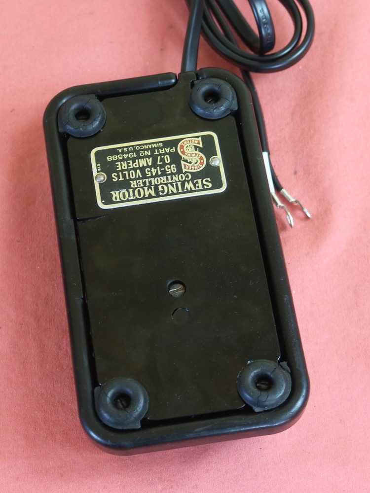 Vintage Singer Bakelite Button Style Foot Controller (wiring terminal ends)