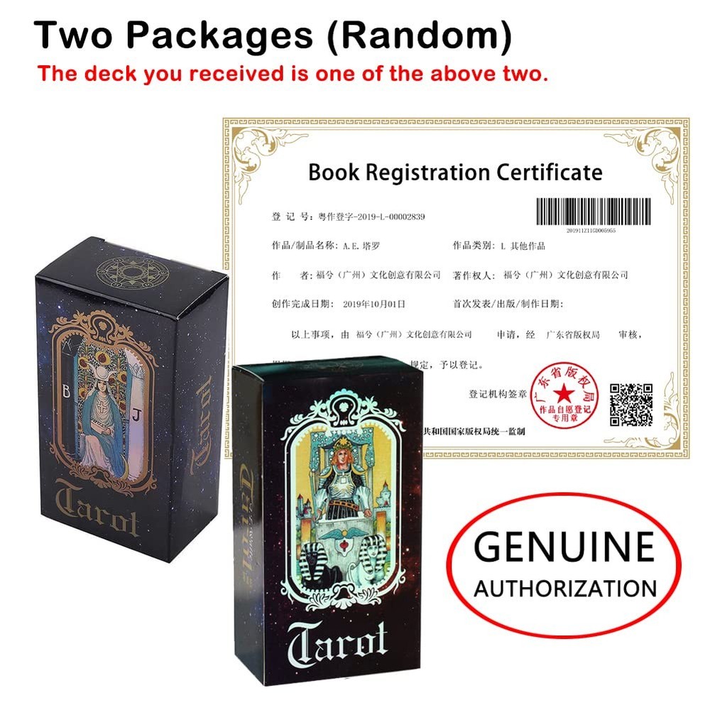 Tarot Cards Deck, 78 Holographic Classic with