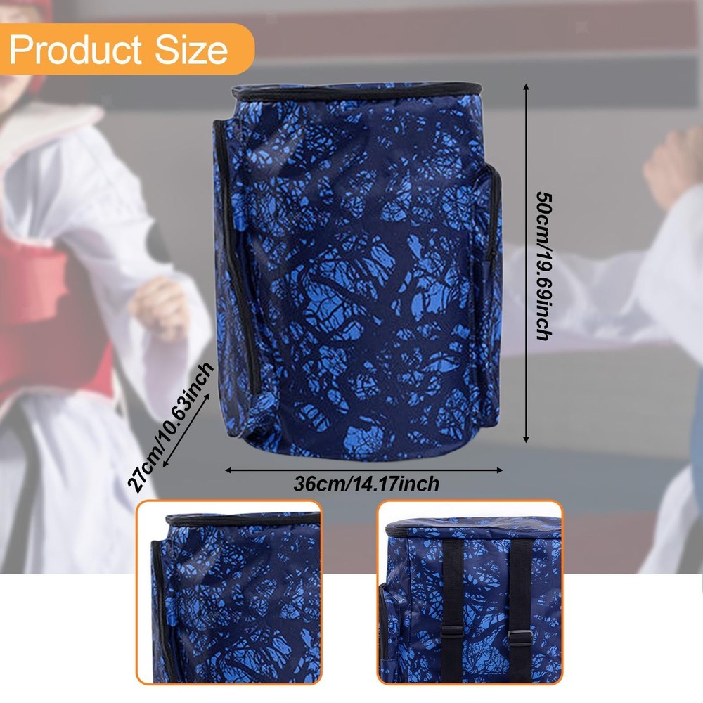 Taekwondo Backpack Protective Gear Storage Bag with Adjustable Shoulder Straps