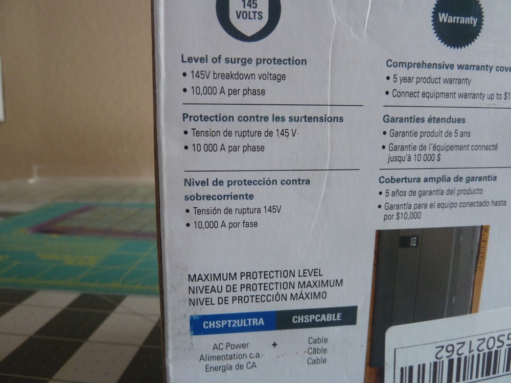 Eaton CHSPCABLE Surge Protection Protects 2 Quad Shield Cables - NEW